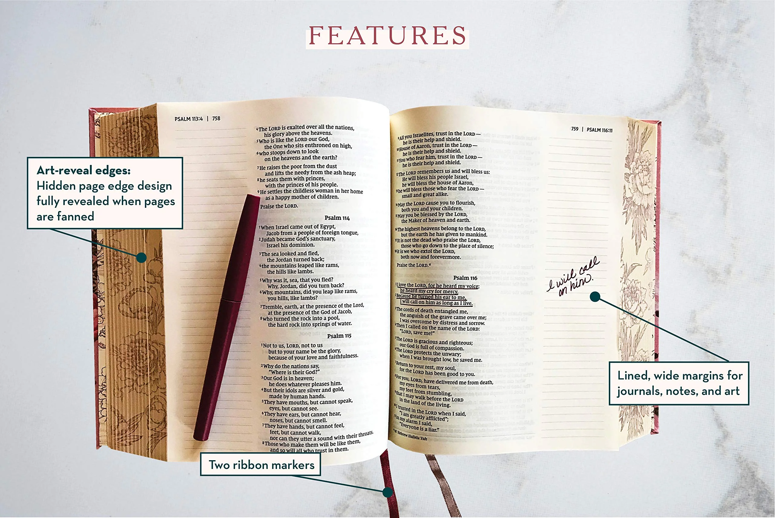 NIV, Artisan Collection Bible, Gilded Edges, Red Letter Edition, Comfort Print - Image 58