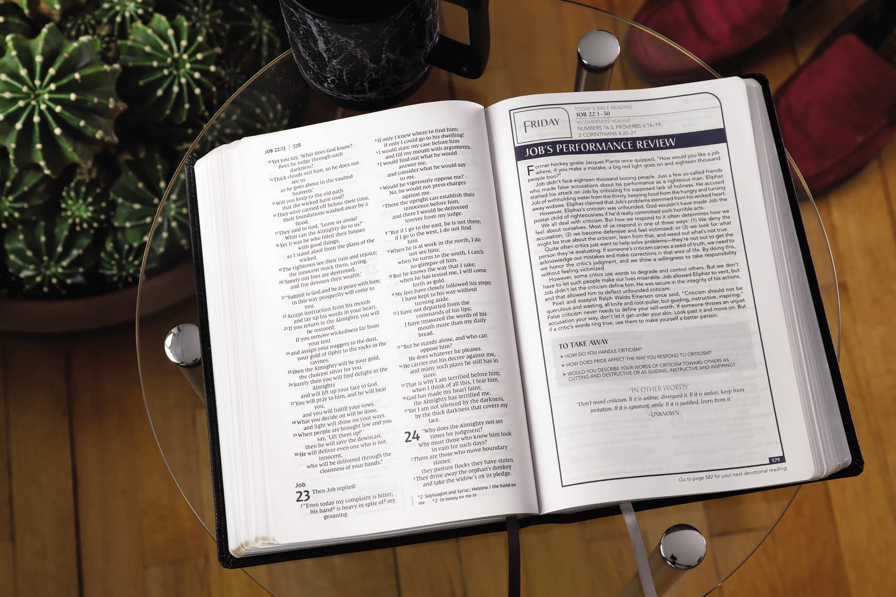 NIV, Men's Devotional Bible (By Men, for Men), Large Print, Leathersoft, Black, Comfort Print - Image 7
